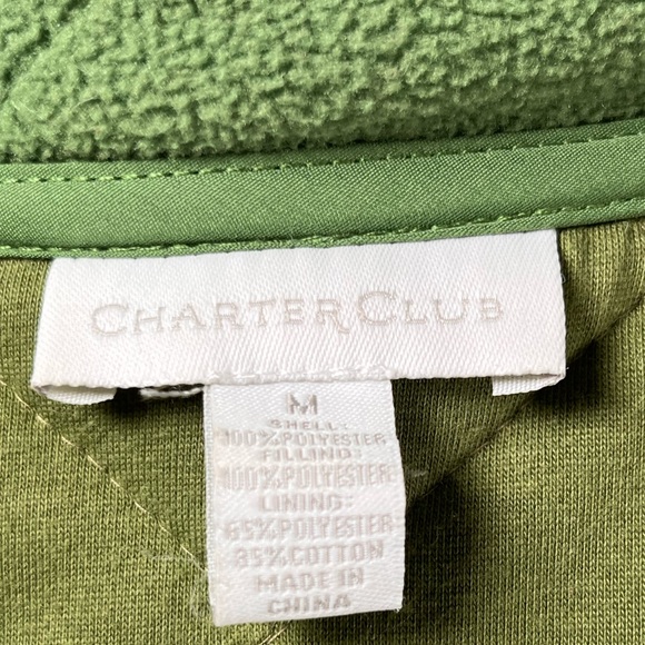Charter Club Snap Front Fleece Jacket size M - Picture 8 of 9